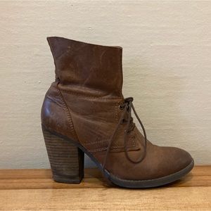 Cowgirl booties/ brown leather booties